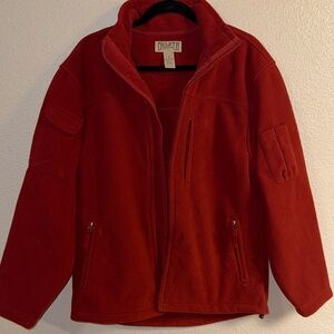 Duluth Trading Co Men's Red Zip Up Sweater